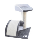 Drapak dla kota Legowisko+Budka biało-siwy 43cm
