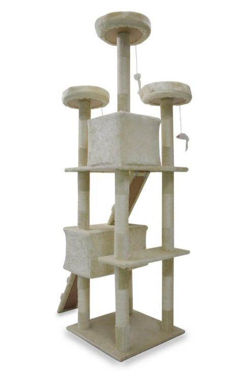 Drapak drzewko Legowisko Wieża dla Kota 170cm Beżowy Drapak drzewko Legowisko Wieża dla Kota 170cm Beżowy