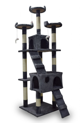 Drapak drzewko Legowisko Wieża dla Kota 170cm Ciemnoszary