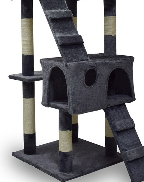 Drapak drzewko Legowisko Wieża dla Kota 170cm Ciemnoszary Drapak drzewko Legowisko Wieża dla Kota 170cm Ciemnoszary