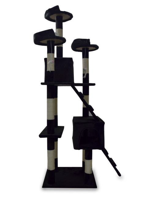 Drapak drzewko Legowisko Wieża dla Kota 170cm Czarny Drapak drzewko Legowisko Wieża dla Kota 170cm Czarny