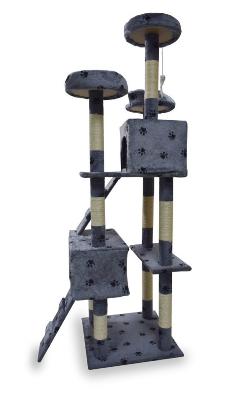 Drapak drzewko Legowisko Wieża dla Kota 170cm Jasnoszary w łapki Drapak drzewko Legowisko Wieża dla Kota 170cm Jasnoszary w łapki