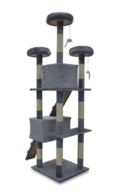 Drapak drzewko Legowisko Wieża dla Kota 170cm Jasnoszary Drapak drzewko Legowisko Wieża dla Kota 170cm Jasnoszary