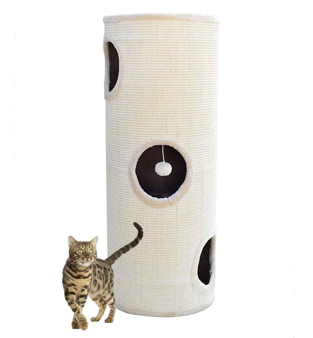Drapak/Tuba/ Wieża/Legowisko dla Kota 100cm Beżowa Drapak/Tuba/ Wieża/Legowisko dla Kota 100cm Beżowa