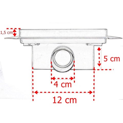 Odpływ kwadratowy Minimalistyczny Ściek wodny 30x30 Odpływ kwadratowy Minimalistyczny Ściek wodny 30x30
