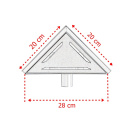 Odpływ trójkątny Ściek wodny prysznicowy 20x20