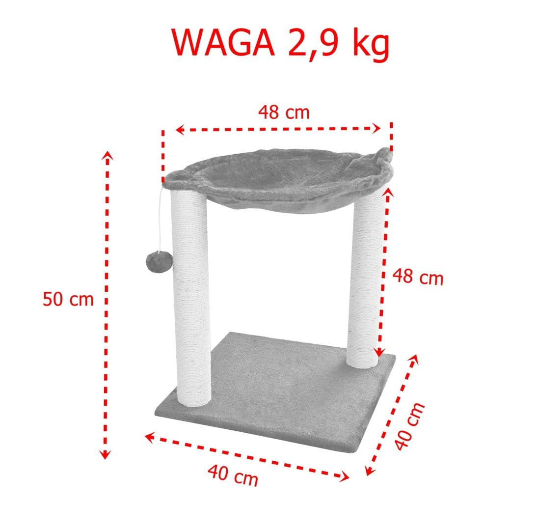 HAMAK STOJĄCY DRAPAK LEGOWISKO DLA KOTA CZARNY HAMAK STOJĄCY DRAPAK LEGOWISKO DLA KOTA CZARNY