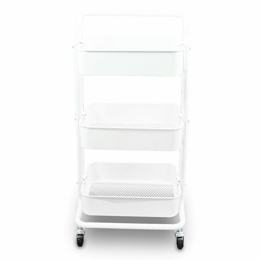 Mobilny Koszyk Regał kuchenny Wózek Biały na Kółkach Przybornik Mobilny Koszyk Regał kuchenny Wózek Biały na Kółkach Przybornik