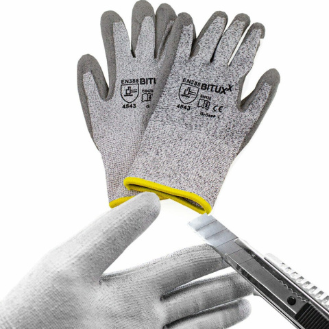 RĘKAWICZKI RĘKAWICE POWŁOKA PU ROBOCZE S-XXL 5 PAR RĘKAWICZKI RĘKAWICE POWŁOKA PU ROBOCZE S-XXL 5 PAR