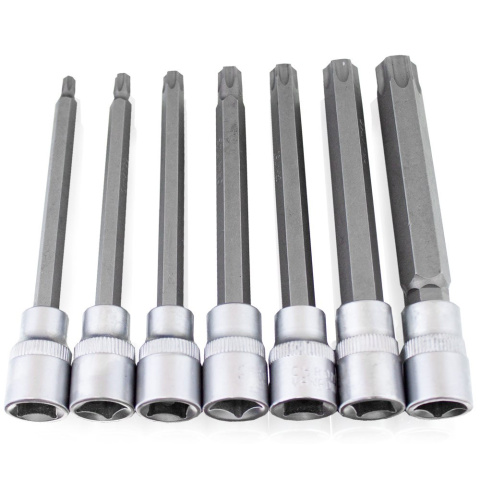 Zestaw Długich Nasadek TORX SPLINE XZN HEX 3/8" 110mm 21 el. Zestaw Długich Nasadek TORX SPLINE XZN HEX 3/8" 110mm 21 el.