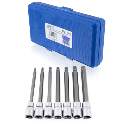 Zestaw Długich Nasadek TORX SPLINE XZN HEX 3/8" 110mm 21 el. Zestaw Długich Nasadek TORX SPLINE XZN HEX 3/8" 110mm 21 el.