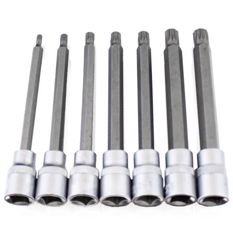 Zestaw Długich Nasadek TORX SPLINE XZN HEX 3/8" 110mm 21 el. Zestaw Długich Nasadek TORX SPLINE XZN HEX 3/8" 110mm 21 el.
