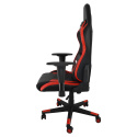 Krzesło gamingowe obrotowe dla gracza czerwone