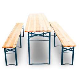 Stół ogrodowy składany z ławkami
