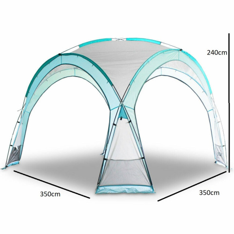 Niebieski Namiot Ogrodowy 3,5x3,5m Niebieski Namiot Ogrodowy 3,5x3,5m