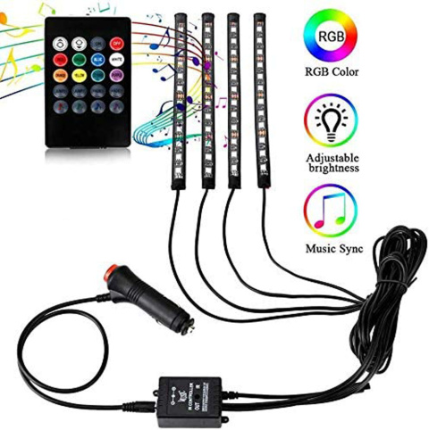 Oświetlenie do samochodu 4x LED taśma RGB Oświetlenie do samochodu 4x LED taśma RGB