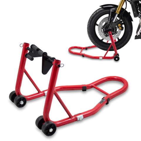 Stojak do motocykla przód czerwony Stojak do motocykla przód czerwony