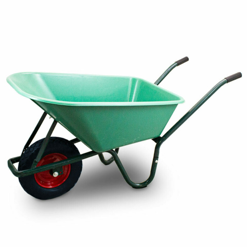 Taczka ogrodowa 100L 250kg misa PVC czarne koło PU Taczka ogrodowa 100L 250kg misa PVC czarne koło PU
