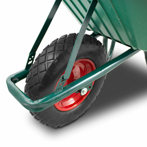 Taczka ogrodowa 100L 250kg misa PVC czarne koło PU Taczka ogrodowa 100L 250kg misa PVC czarne koło PU