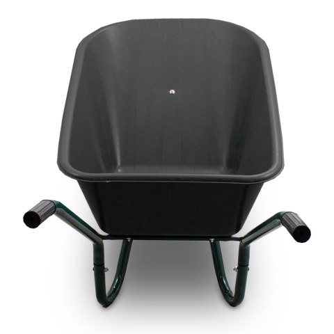Taczka ogrodowa 100L 250kg misa PVC zielone koło PU Taczka ogrodowa 100L 250kg misa PVC zielone koło PU