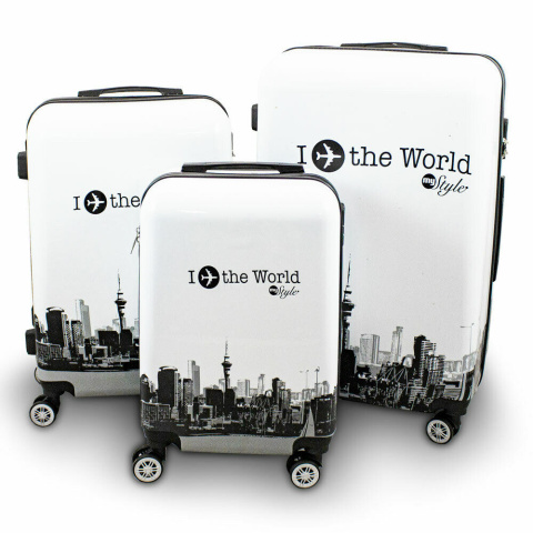 walizki zestaw fly the world white walizki zestaw fly the world white