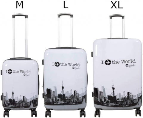 walizki zestaw fly the world white walizki zestaw fly the world white