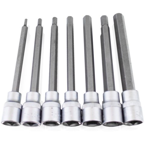 ZESTAW DŁUGICH NASADEK HEX IMBUSOWYCH 3/8" H3-H10 110MM ZESTAW DŁUGICH NASADEK HEX IMBUSOWYCH 3/8" H3-H10 110MM