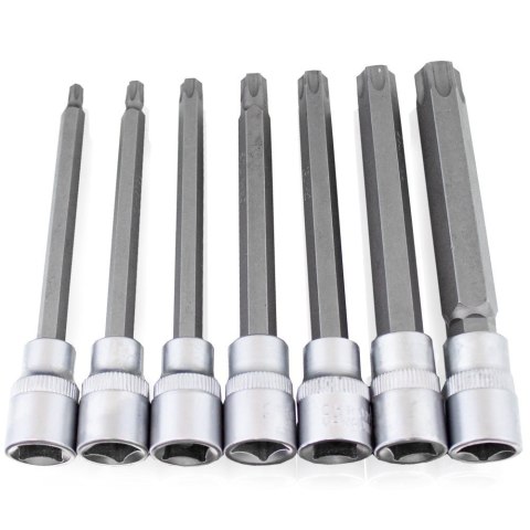 ZESTAW DŁUGICH NASADEK TORX 3/8" T25-T60 110MM ZESTAW DŁUGICH NASADEK TORX 3/8" T25-T60 110MM