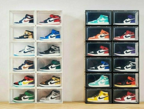 3x BOX NA BUTY ORGANIZER PUDEŁKO BIAŁE do rozm. 47 3x BOX NA BUTY ORGANIZER PUDEŁKO BIAŁE do rozm. 47