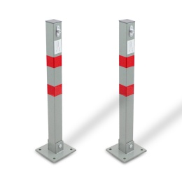 Blokada Parkingowa Pojedyncza Słupek 65cm Składana 4 sztuki