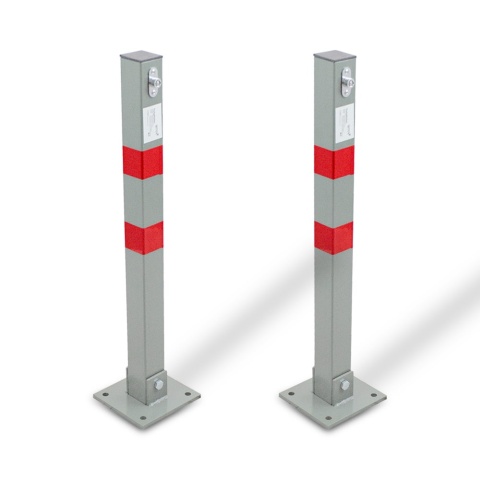 Blokada Parkingowa Pojedyncza Słupek 65cm Składana 2 sztuki Blokada Parkingowa Pojedyncza Słupek 65cm Składana 2 sztuki