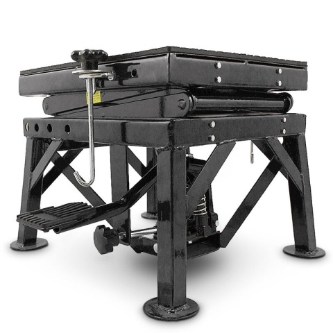 Podnośnik hydrauliczy nożycowy czarny Podnośnik hydrauliczy nożycowy czarny