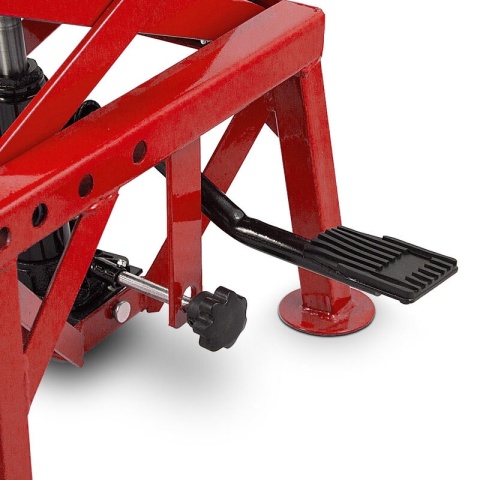 Podnośnik hydrauliczy nożycowy czerwony Podnośnik hydrauliczy nożycowy czerwony
