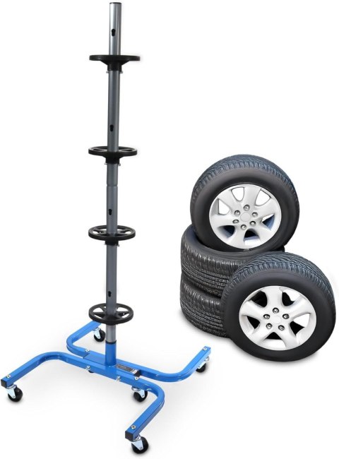 Stalowy stojak na 4 koła opony do 150kg 245mm Stalowy stojak na 4 koła opony do 150kg 245mm