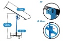 Podnośnik do płyt karton-gipsowych GK OSB 17-290cm do 40kg