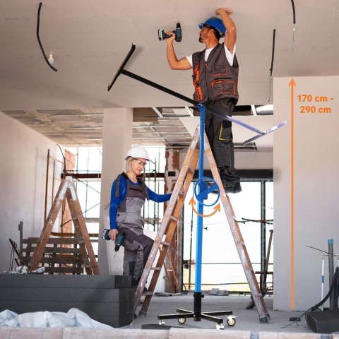 Podnośnik do płyt karton-gipsowych GK OSB 17-290cm do 40kg