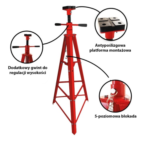 Podpora kobyłka 2T czerwona