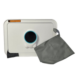 Biały sejf biurowy domowy na kod i klucz