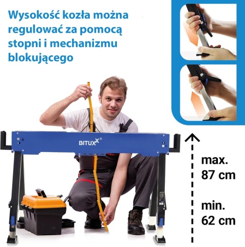 Składany koziołek roboczy 1 sztuka