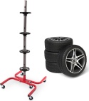 Stalowy stojak na 4 koła opony do 150kg 245mm Czerwony Stalowy stojak na 4 koła opony do 150kg 245mm Czerwony