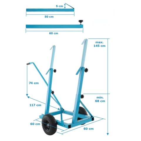 Wózek do transportu płyt do 200kg Wózek do transportu płyt do 200kg