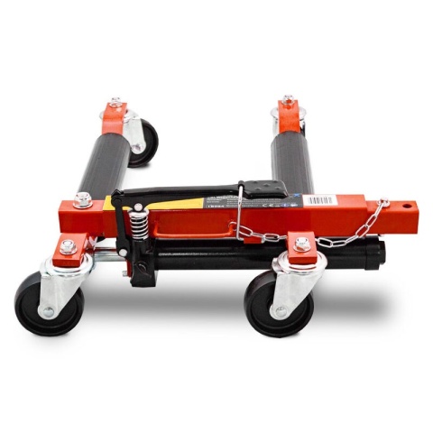 Wózek manewrowy hydrauliczny pod koła 1 sztuka czerwony