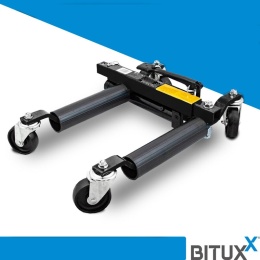 Wózek manewrowy hydrauliczny pod koła 1 sztuka czarny