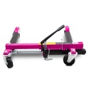 Wózek manewrowy hydrauliczny pod koła 4 sztuki magenta