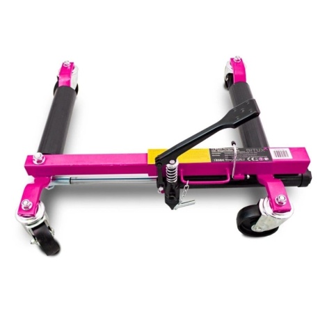 Wózek manewrowy hydrauliczny pod koła 4 sztuki magenta