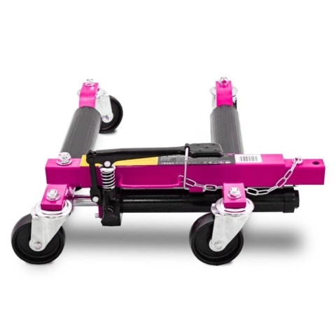 Wózek manewrowy hydrauliczny pod koła 4 sztuki magenta