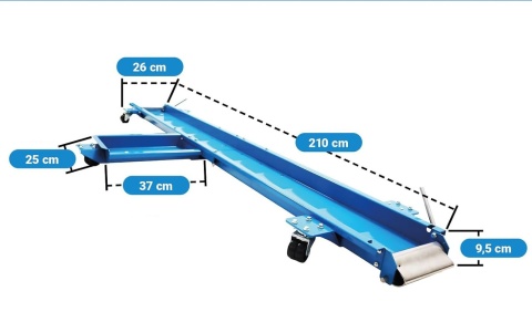 Wózek manewrowy szyna do motocykla 567 kg