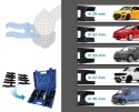 Zestaw ściągaczy do demontażu sworzni kulowych 7 elementów