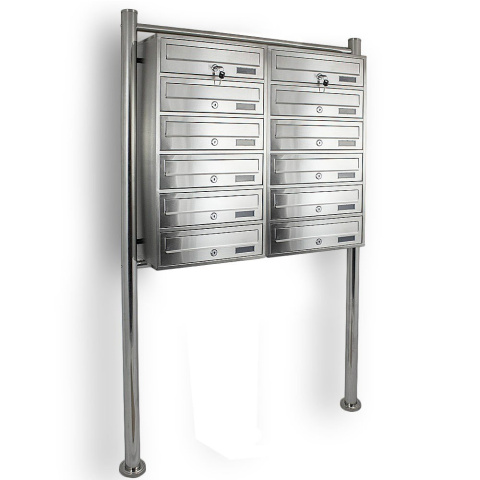 SKRZYNKA POCZTOWA LOKATORSKA 2x6 METALLIC STAL NIERDZEWNA SKRZYNKA POCZTOWA LOKATORSKA 2x6 METALLIC STAL NIERDZEWNA