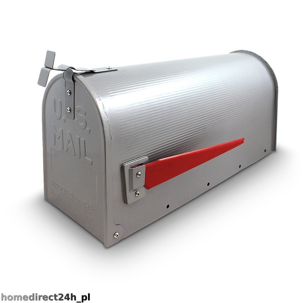Skrzynka na listy amerykańska USA MAIL z uchwytem (srebrny) Skrzynka na listy amerykańska USA MAIL z uchwytem (srebrny)